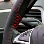 Fekete bőr és piros varrású kormányburkolat, átmérője 37 - 39 cm - Kép 3