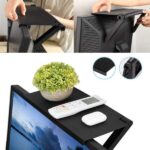 2 db-os készlet, Állítható tárolópolc TV-hez vagy LCD monitorokhoz, maximum 4 kg, 30 x 11 x 3 cm, fekete - Kép 7