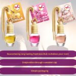 3 darab autós légfrissítő készlet, zsinórral és fa kupakkal, vanília, rágógumi és angyal ízesítéssel, 8 ml - Kép 2