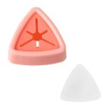 5 db öntapadó vízálló tartó készlet Push Free rendszerrel konyhai vagy fürdőszobai törölközők tárolására, falra szerelhető, 5 x 2,3 cm, rózsaszín - Kép 2