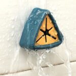 5 db öntapadó vízálló tartó készlet Push Free rendszerrel konyhai vagy fürdőszobai törölközők tárolására, falra szerelhető, 5 x 2,3 cm, zöld - Kép 6