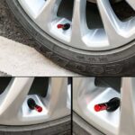 8 db hatszögletű kupak autós szelephez, alumínium ötvözet, hosszúság 1,8 cm, piros - Kép 6