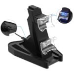 Dupla LED töltőállomás PlayStation 5 kontrollerekhez, fekete - Kép 3
