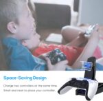 Dupla LED töltőállomás PlayStation 5 kontrollerekhez, fekete - Kép 10