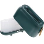 Légpárásító lángeffektussal és diffúzor funkcióval aromaterápiához és kromoterápiához, USB-C, ABS, 18,1 x 7,2 x 11,4 cm, sötétzöld - Kép 2