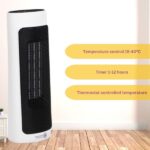 Toronyventilátor távirányítóval, kerámia, LCD kijelző, távirányító, 15-40°C, 2000 W, 42 cm, fehér - Kép 3