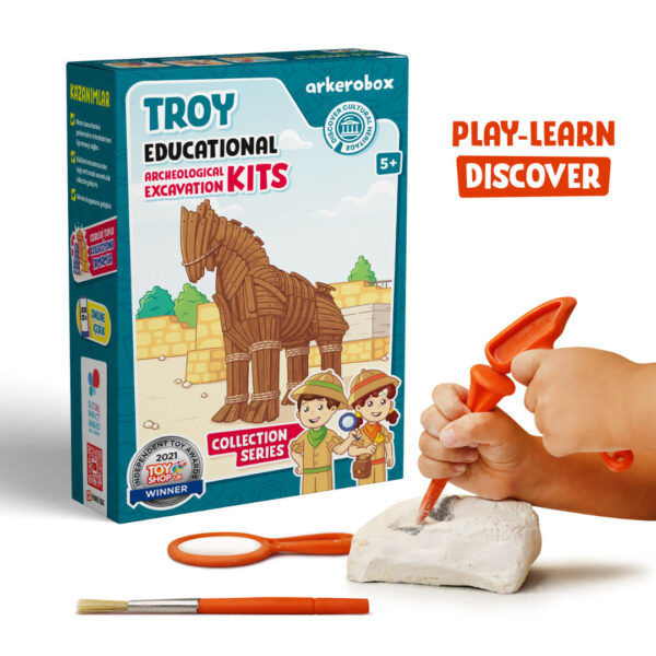 Arkerobox - Régészeti oktatási és puzzle készlet 3D, ókori Görögország, trójai faló