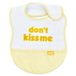 BabyJem Cotton Bib Dont Kiss Me (Szín: Sárga)