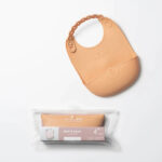 Baba vállpántos miniware roll & lock, 100% élelmiszer szilikon, karamella