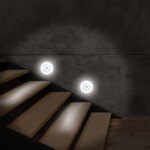 6 db LED lámpa készlet, elemekkel, fehér - Kép 2