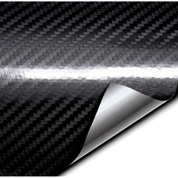 Carbon 5D autófólia, feketére lakkozott, 3m x 1,52m, OEM