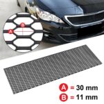 PROCART Sport Tuning Honey Comb Hűtőrács, mérete 120 x 40 cm, hatszögletű háló 30 x 11 mm, fekete
