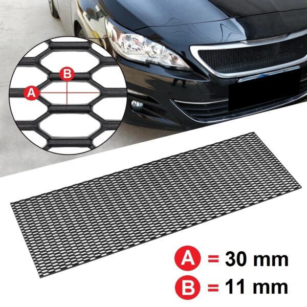PROCART Sport Tuning Honey Comb Hűtőrács, mérete 120 x 40 cm, hatszögletű háló 30 x 11 mm, fekete