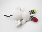 BabyJem Baby vibrációs játék, plüss elefánt, 6 hónap+ (szín: piros/zöld) - Kép 3