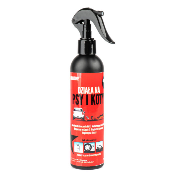 Riasztó spray kutyáknak és macskáknak, 250 ml-es tartály spray-vel