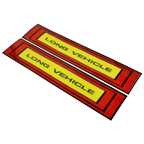 Fényvisszaverő matrica készlet teherautóhoz " LONG VEHICLE " 50 x 10cm