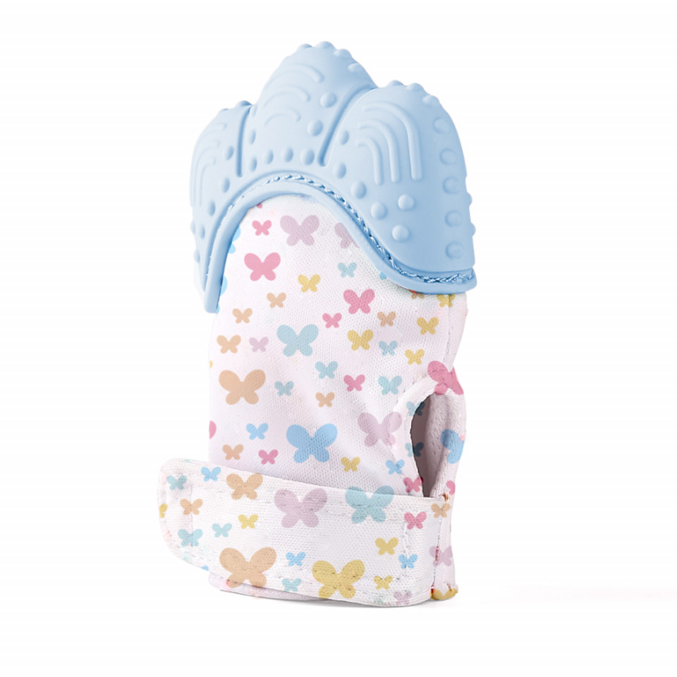 manusa-bebelusi-pentru-dentitie-butterfly-babyjem3536 Baba fogzási kesztyű Butterfly BabyJem (Szín: Rózsaszín) - Kép 1