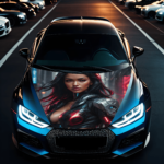 Fólia autó motorháztető "Hood Art" külső ellenállás, S méret (150 x 110 cm)-kód: AVX-Capota-001S