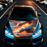 Fólia autó motorháztető "Hood Art" külső ellenállás, S méret (150 x 110 cm)-kód: AVX-Capota-024S