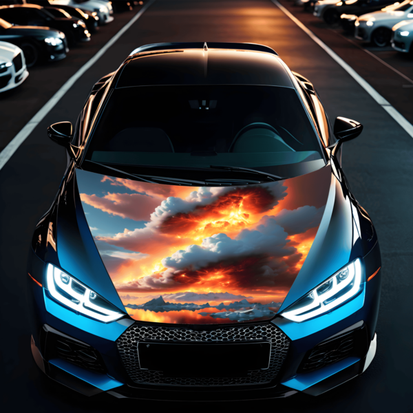 Fólia autó motorháztető "Hood Art" külső ellenállás, S méret (150 x 110 cm)-kód: AVX-Capota-024S