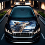 Fólia autó motorháztető "Hood Art" külső ellenállás, S méret (150 x 110 cm)-kód: AVX-Capota-030s - Kép 2
