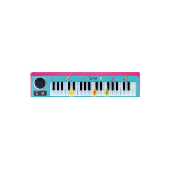 Kally MashUP elektronikus orgona, gyerekeknek, 37 billentyű, dallamok, hangszóró, fények, elemekkel