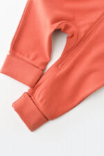 Zipper hosszú ujjú és hosszú nadrággal - 100%organikus pamut - fahéj, babycosy (méret: 18-24 hónap) - Kép 4