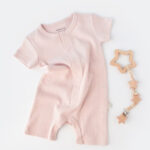 Rövidnadrág - 100% organikus pamut - rózsaszín, babycosy (méret: 6-9 hónap)