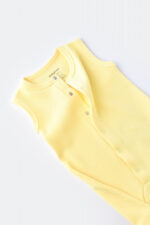 Ujjatlan jumpsuit és rövidnadrág - 100% organikus pamut - sárga, babycosy (méret: 18-24 hónap) - Kép 2