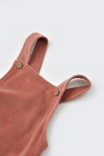 Velvet jumpsuit 80% organikus pamut és 20% poliészter - tégla, babycosy (méret: 3-6 hónap) - Kép 2