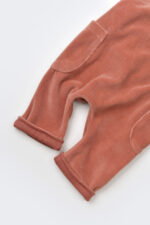 Velvet jumpsuit 80% organikus pamut és 20% poliészter - tégla, babycosy (méret: 3-6 hónap) - Kép 3