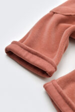 Velvet jumpsuit 80% organikus pamut és 20% poliészter - tégla, babycosy (méret: 3-6 hónap) - Kép 5
