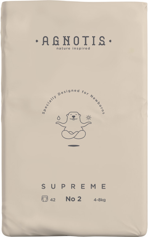 scutece-hipoalergenice-supreme-agnotis-marimea-nr-2-4-8-kg-42-bucati12442 Supreme Agnotis hipoallergén pelenkák, méretszám. 2,3-6 kg, 42 darab - Kép 1