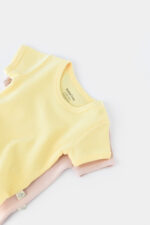 Set 2 baba unisex test -100% organikus pamut -sárga/rózsaszín, babycosy (méret: 18-24 hónap) - Kép 5