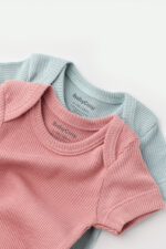Set 2 Baby Unisex test test bio és modális menta/rózsa, babycosy (méret: 6-9 hónap) - Kép 6