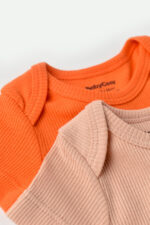 2 Baby Unisex szerves és modális pamut-szúrós/őszibarack, BabyCosy (méret: 3-6 hónap) halmaza. - Kép 3