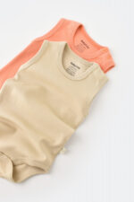 Set 2 test nélküli test test unisex -100% organikus pamut/crem, babycosy (méret: 6-9 hónap) - Kép 2