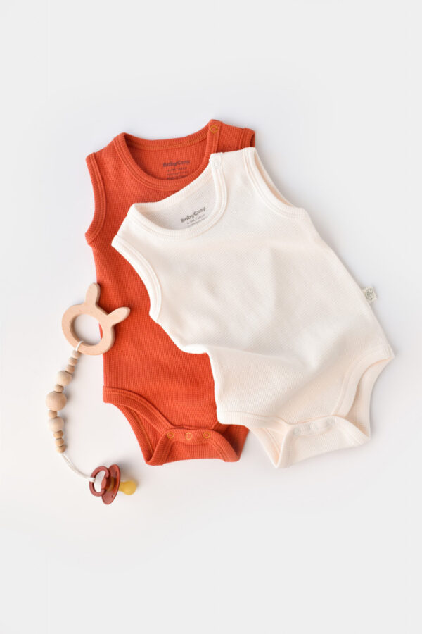 2 test nélküli test test nélküli test unisex -100% organikus pamut -scortisoara/ecru, babycosy (méret: 12-18 hónap)