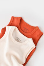 2 test nélküli test test nélküli test unisex -100% organikus pamut -scortisoara/ecru, babycosy (méret: 12-18 hónap) - Kép 2