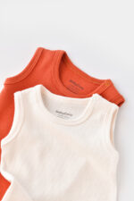 2 test nélküli test test nélküli test unisex -100% organikus pamut -scortisoara/ecru, babycosy (méret: 12-18 hónap) - Kép 3