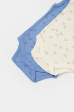 2 test hercege hercegnő ujja nélkül, babycosy, 50% modális+50% pamut, ECRU/levendula (méret: 6-9 hónap) - Kép 5