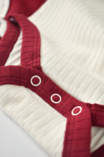 2 test testének babana unisex organikus pamut és 5%elasztán-cecru/bordo, babycosy (méret: 6-9 hónap) - Kép 5