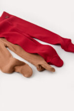 Állítson be 2 nadrágot botosa unisex botosi -val az organikus és modális pamutból - barna/piros, babycosy (méret: 6-9 hónap) - Kép 2