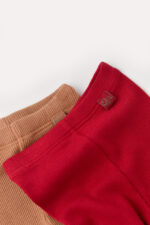 Állítson be 2 nadrágot botosa unisex botosi -val az organikus és modális pamutból - barna/piros, babycosy (méret: 6-9 hónap) - Kép 3