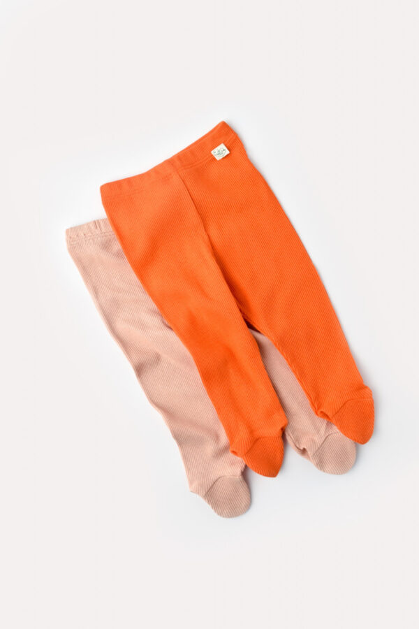 Állítson be 2 nadrágot botosea unisex botosa organikus és modális pamutból - gránátalma/őszibarack, babycosy (méret: 3-6 hónap)