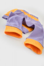 Állítsa be 2 Babana Unisex Ribana nadrágot organikus pamutban és 5%elasztánban - sárga/lila babycosy (méret: 6-9 hónap) - Kép 4