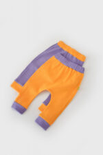 Állítsa be 2 Babana Unisex Ribana nadrágot organikus pamutban és 5%elasztánban - sárga/lila babycosy (méret: 6-9 hónap) - Kép 8
