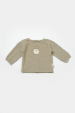 Blúz és nadrágkészlet, téli muselin, 100% pamut - zöld, babycosy (méret: 18-24 hónap) - Kép 7
