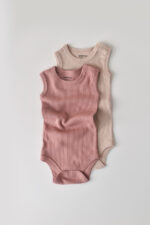2 test halmaza organikus és modális pamut ujjú-rózsaszín/babycosy elpirulás nélkül (méret: 6-9 hónap)