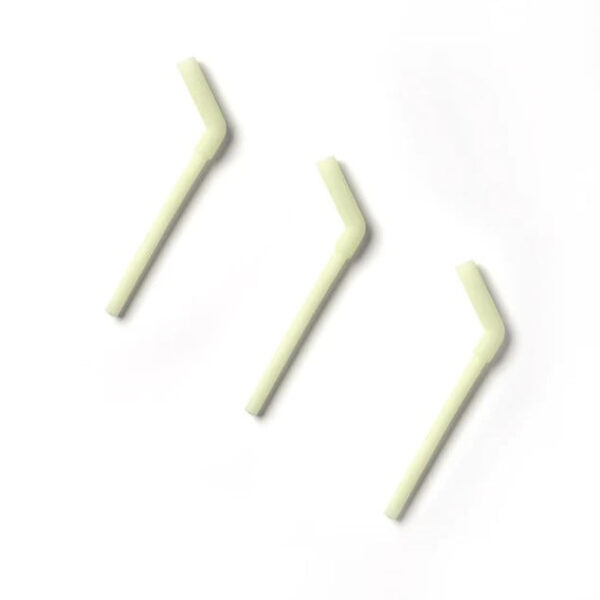 3 többször használatos miniware szívószálból álló készlet, 100% élelmiszeripari szilikon, Key Lime